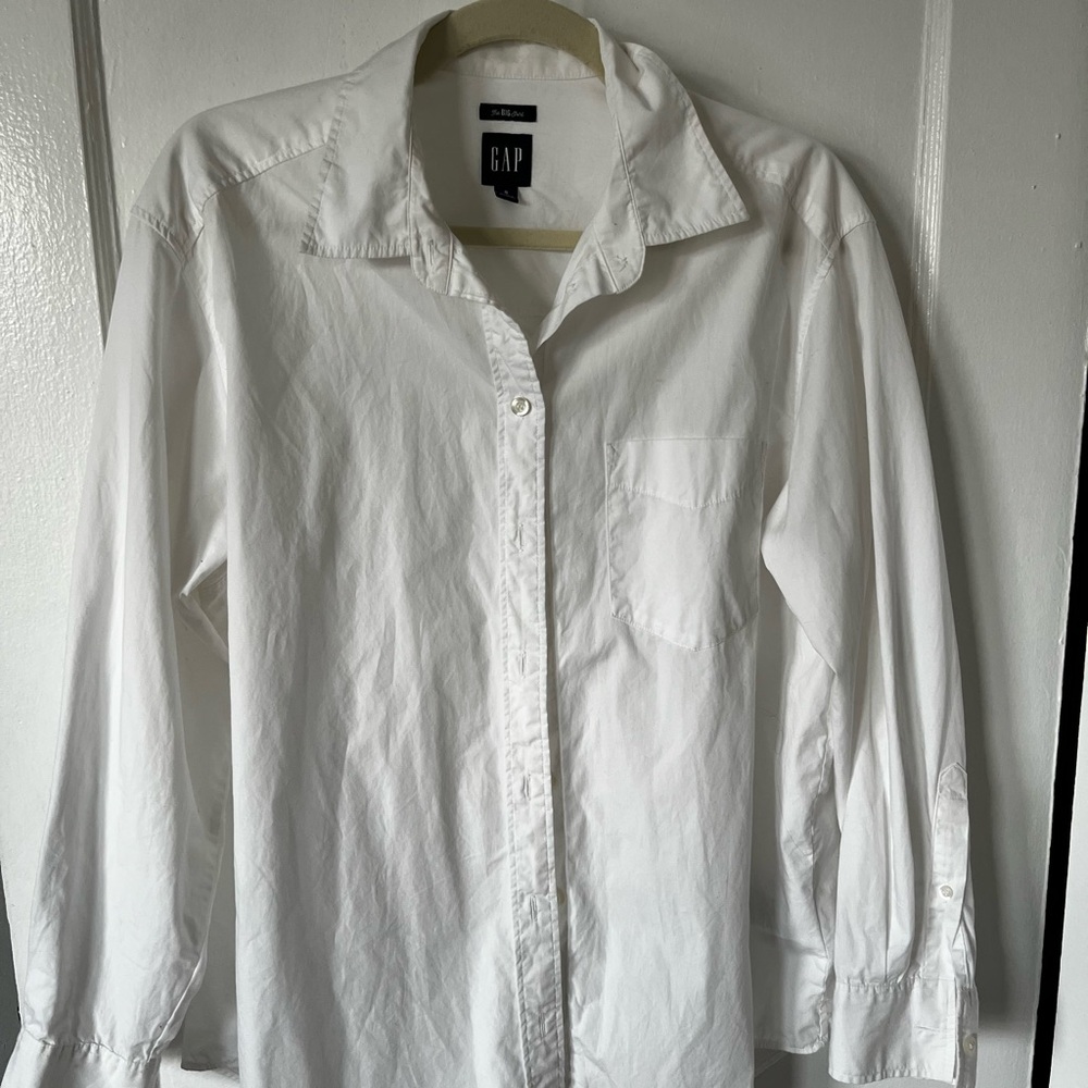Gap White Button Down Shirt Top - image 1